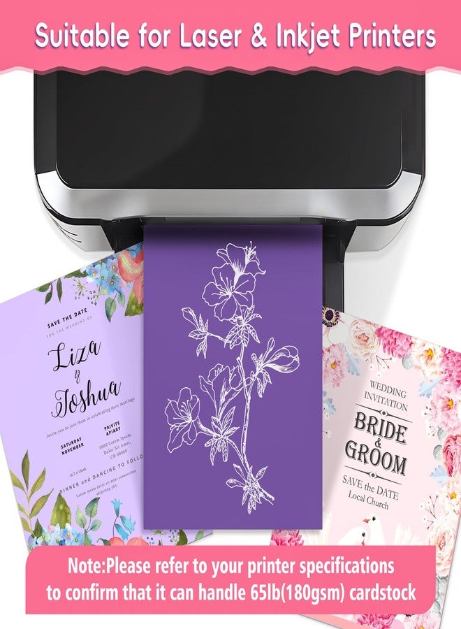 FloraSea 120 Sheets Colored CardStock, 180gsm/65lb 24 Colors Cardstock Print Paper 8.5 x 11 Inches, Double Sided Printed Card Stock Paper for Scrapbook School Office Printing DIY Craft - Image 4