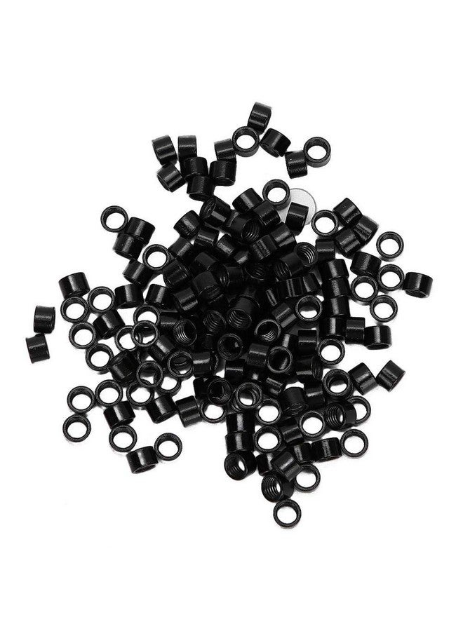 Filfeel 1000 Pcs Aluminum Micro Links Rings 4.5Mm Lined Beads Hair Extension Tool (Black) - Image 3