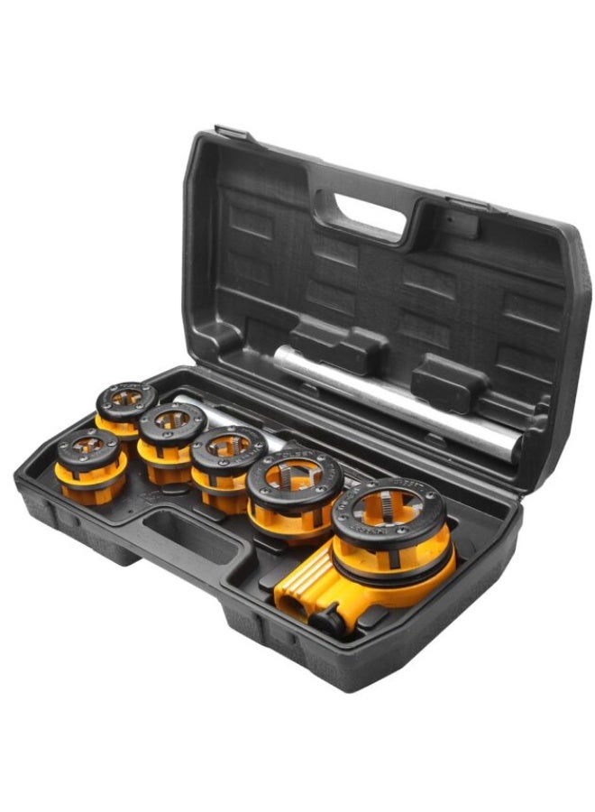 Tolsen 33011 6PCS BSPT Pipe Threading Die Set – Manual Pipe Threader Kit 1/4" to 1-1/4" for Steel & Galvanized Pipes - Image 1