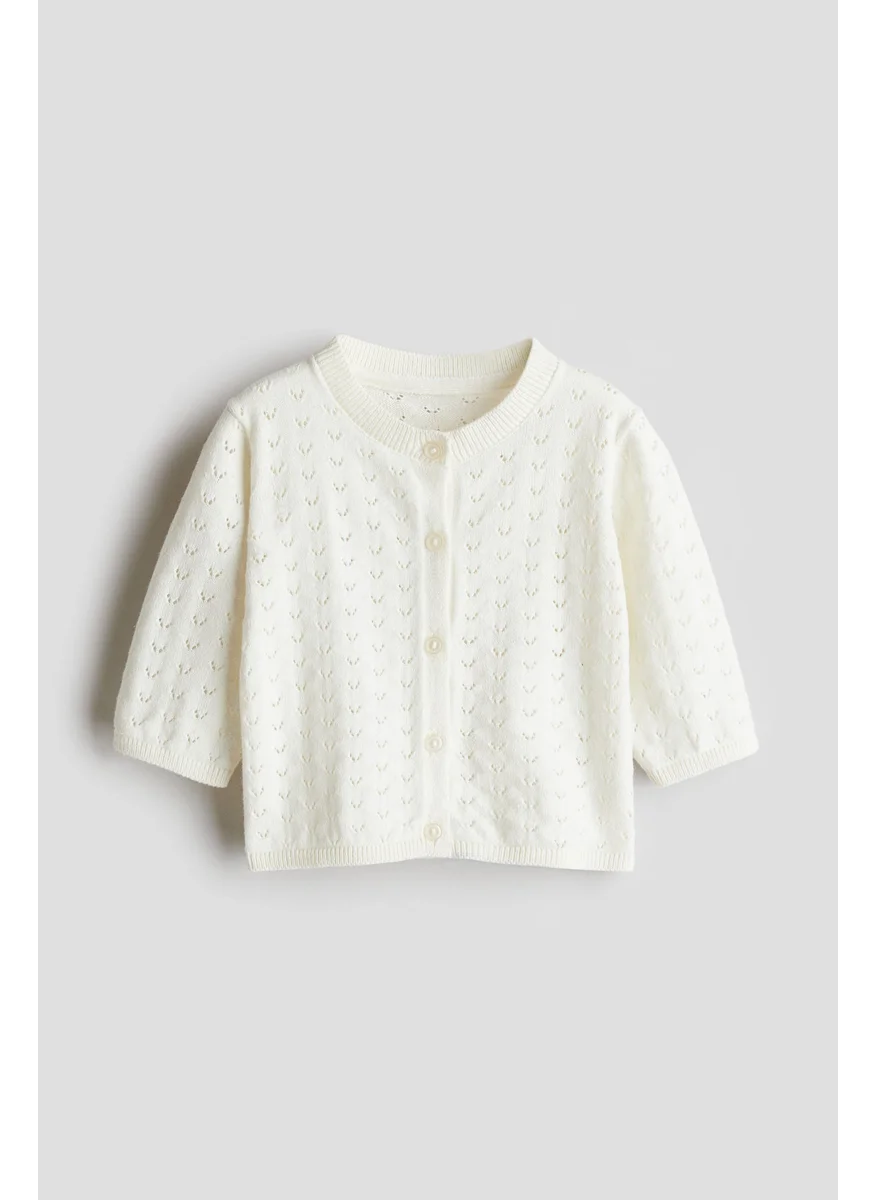 H&M Pointelle-Knit Cardigan