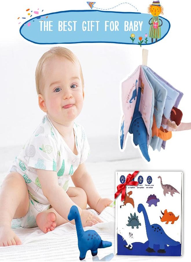 Richgv - Richgv Soft Baby Books Toys 0-3-6-12 Months, 3D Touch and Feel Crinkle Books, Baby Boy Girl Shower Gifts, Cloth Books Baby Stroller Sensory Toys, Newborn Infant Toys Gifts Tummy Time Toys - Image 1