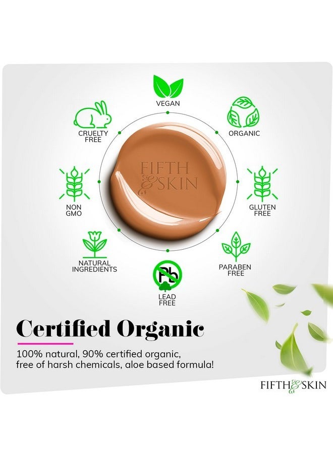 Fifth & Skin Fifth & Skin: Better’n Ur Skin Liquid Foundation (RICH TAN) - Natural, Organic, Vegan, Cruelty-Free - Gluten-Free Beauty with Buildable Coverage and Palm-Free Luxury - 1 oz  - Image 2