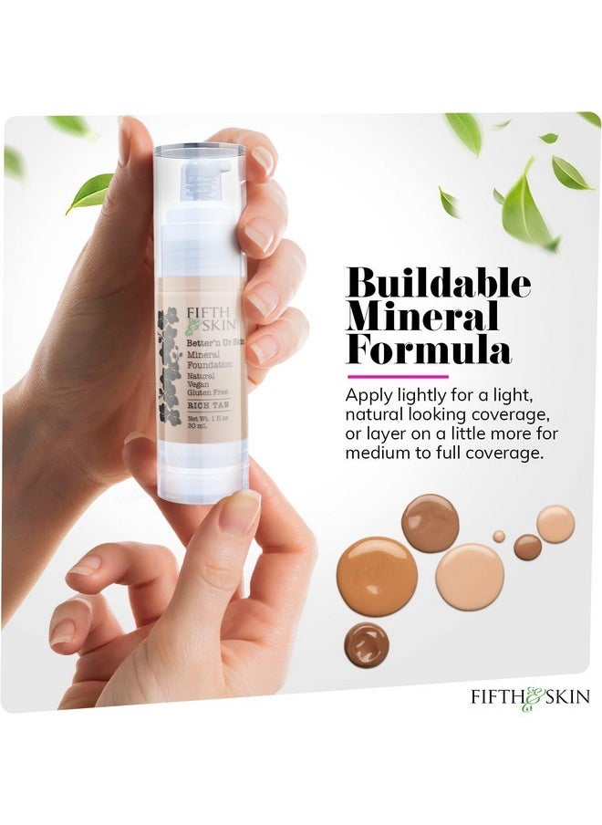 Fifth & Skin Fifth & Skin: Better’n Ur Skin Liquid Foundation (RICH TAN) - Natural, Organic, Vegan, Cruelty-Free - Gluten-Free Beauty with Buildable Coverage and Palm-Free Luxury - 1 oz  - Image 3