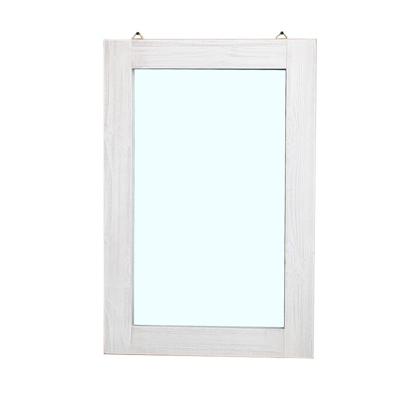 MBQQ Rustic Flat Wood Frame Hanging Wall Mirror Decorative Bathroom Mirrors for Wall Vanity Mirror Makeup Mirror20 x 30 Retro White