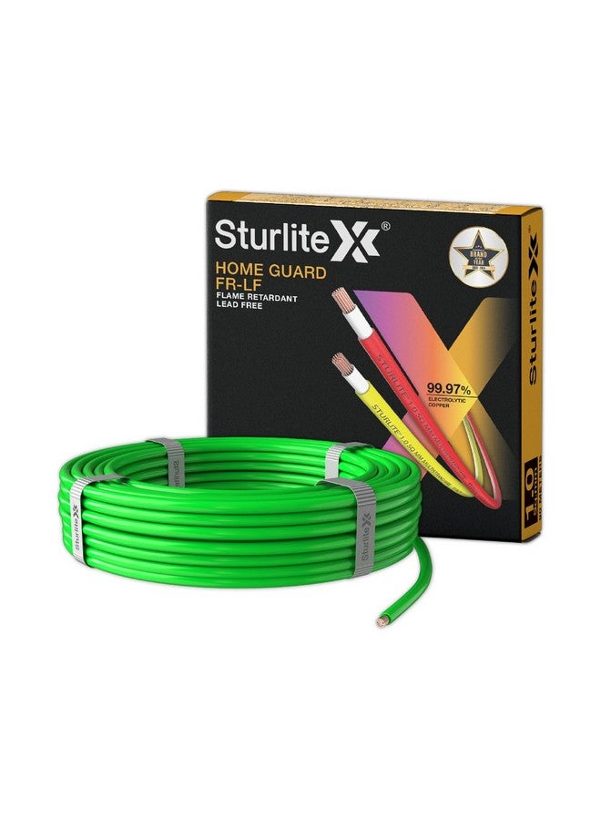 Sturlite Home Guard FR-LF 90 Meter Wire, (1 Sq.mm) PVC Insulated High Purity Copper Wire| Multi-Strand, Fire Retardant Anti Rodent Single Coil Flexible Cable (Green) - Image 1