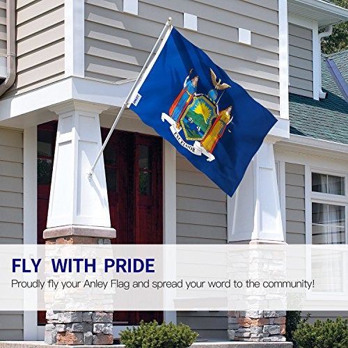 ANLEY Fly Breeze 3x5 Foot New York State Flag Vivid Color and Fade Proof Canvas Header and Double Stitched New Yorker NY Flags Polyester with Brass Grommets 3 X 5 Ft - Image 3