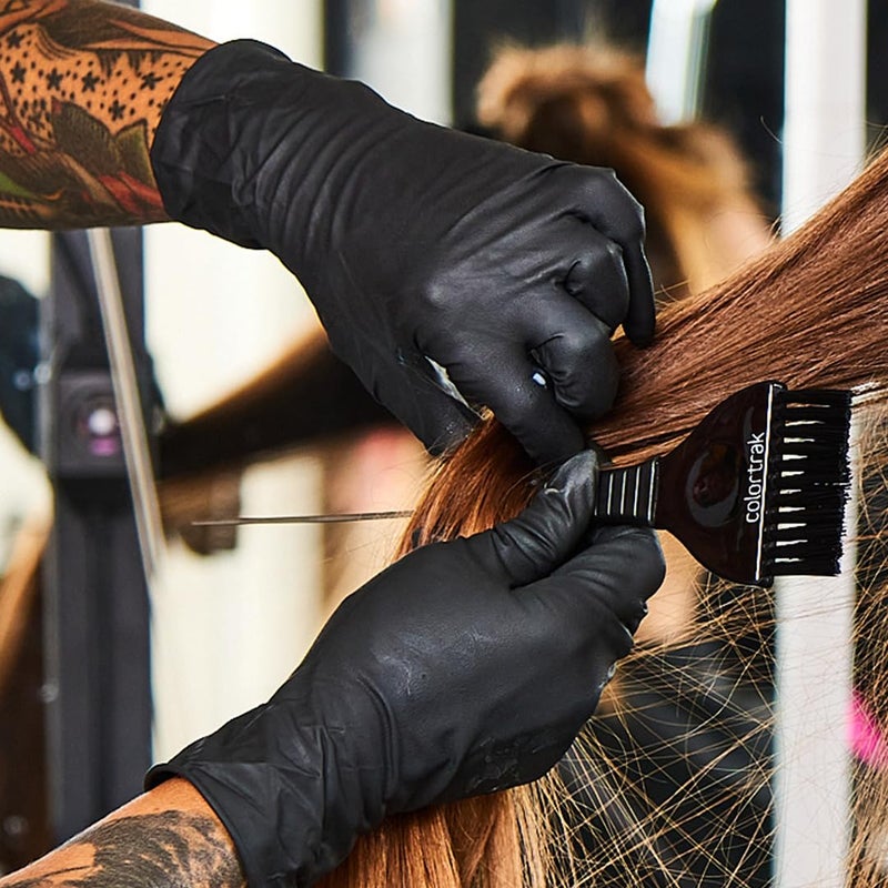 Colortrak Luminous Collection Disposable Nitrile Gloves (100 Pack)  Black  Small  Single-Use  Allergy-Safe  Latex-Free  Powder-Free  Odor-Free  Textured Finger Tips - Image 4