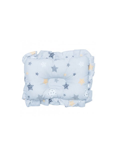 Baby Pillow – Soft Infant Head Support with Star Print, Comfortable Newborn Cushion for Crib and Stroller, Breathable and Gentle Neck Support