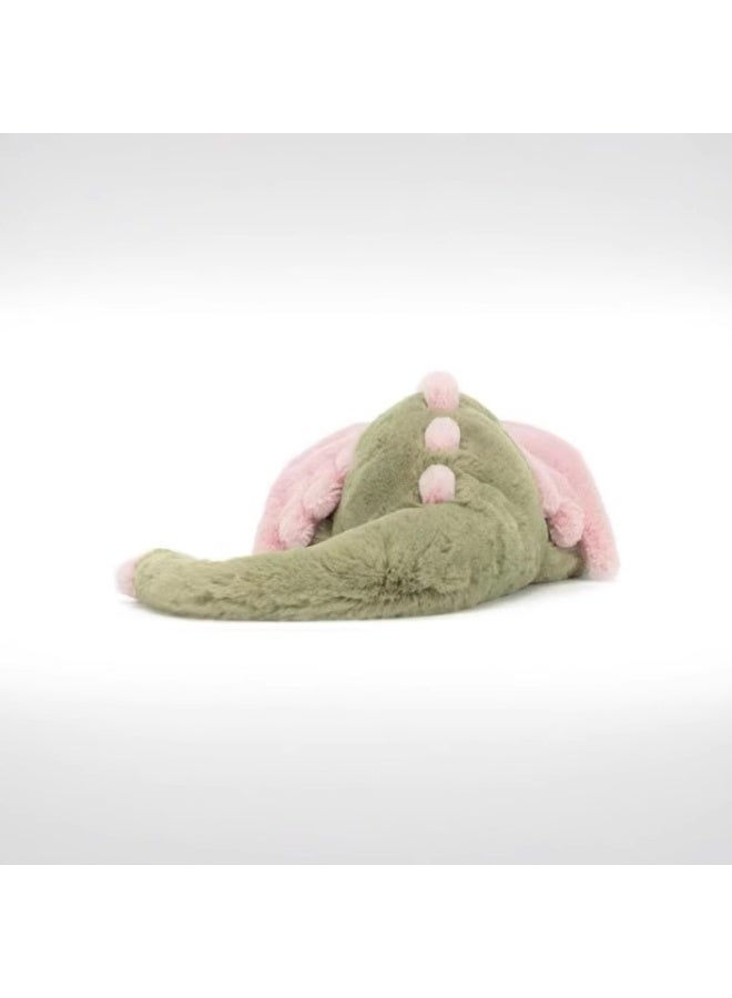 جيليكات لعبة قطيفة لطيفة وناعمة من سلسلة التنين بطول 50 سم - أخضر ووردي - Image 4