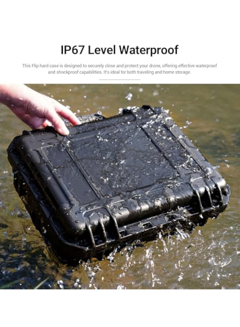 Waterproof Hard Case for DJI Flip, Drone Waterproof Hard Carrying Case, Compatible with 7 Batteries and Other Flip Accessories, Drone Accessories for DJI Flip and RC2/RC/RC-N3/N2/N1 - Image 5