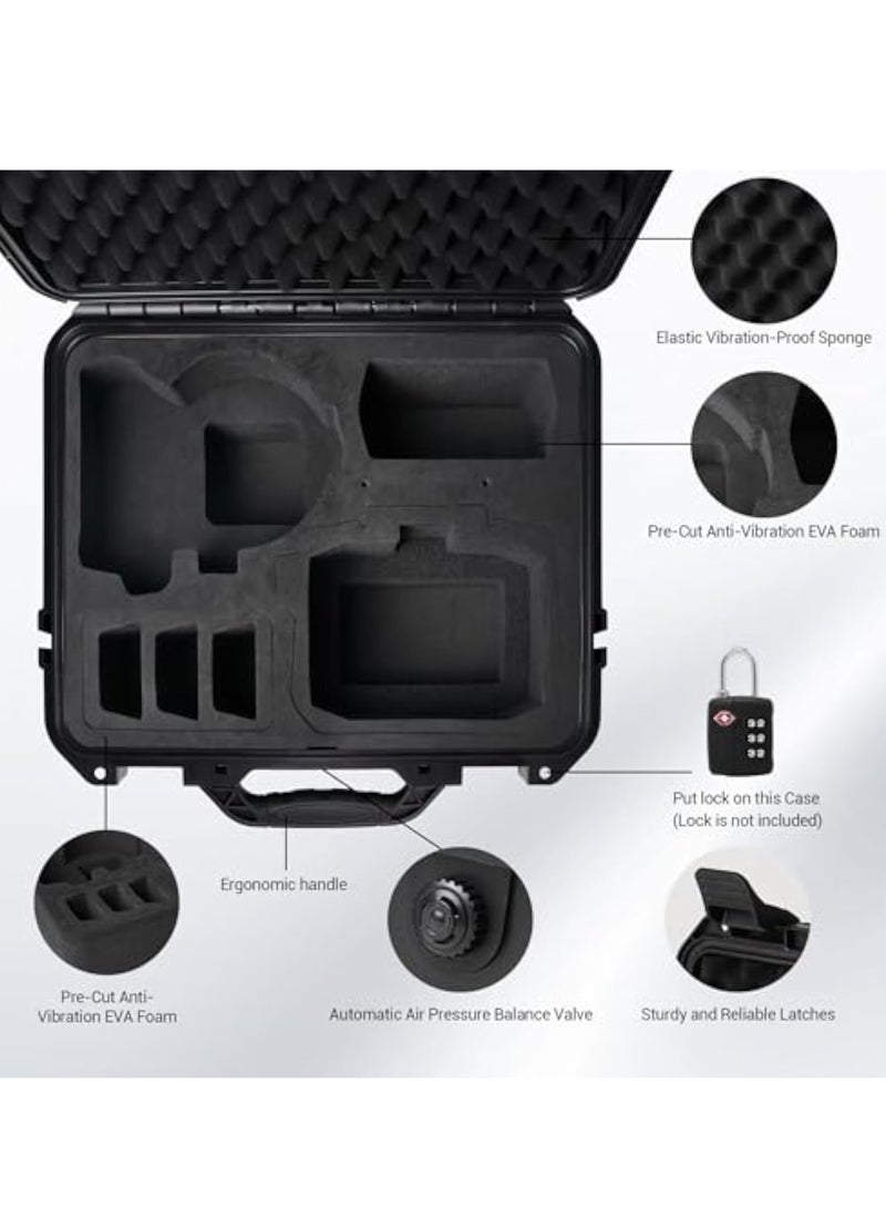 Waterproof Hard Case for DJI Flip, Drone Waterproof Hard Carrying Case, Compatible with 7 Batteries and Other Flip Accessories, Drone Accessories for DJI Flip and RC2/RC/RC-N3/N2/N1 - Image 4