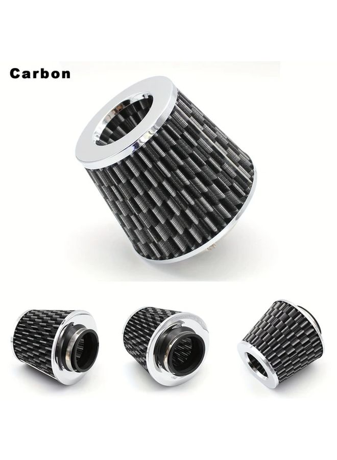 Carbon High Flow Cold Air Intake Filter 76mm Universal For Sport Racing Car - Image 5
