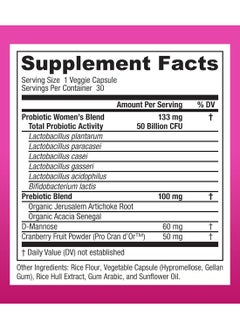 Physician's CHOICE Clinically Proven Pro Cran 50 Billion Cfu, D-Mannose And Cranberry Prebiotics And Probiotics For Women (30 Vegan Capsules)  - Image 2