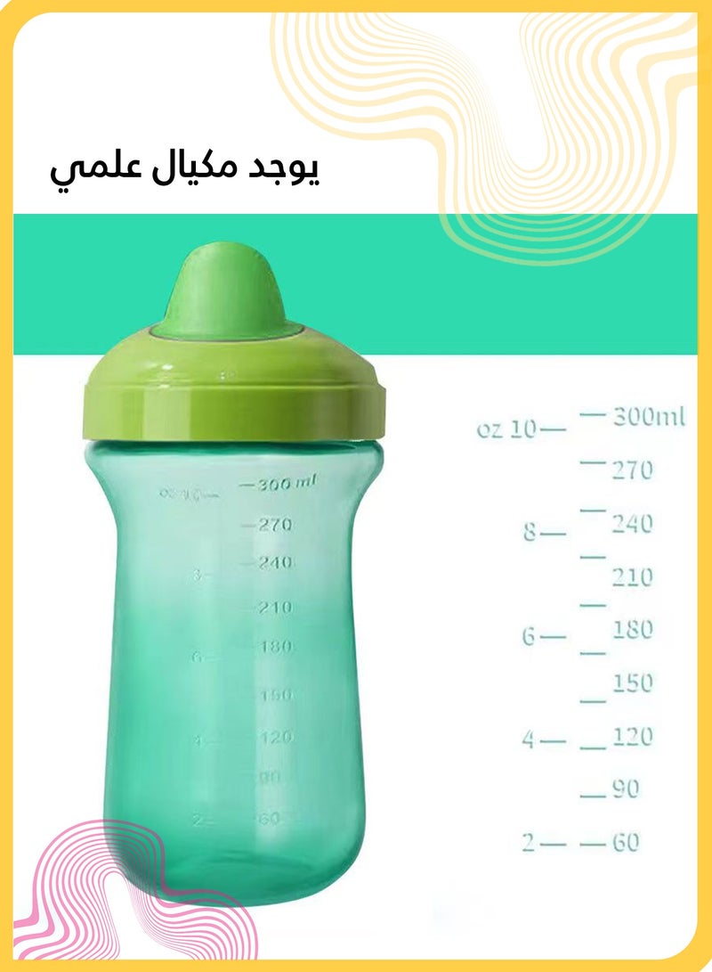 She&Little Green Baby Sippy Cup with Bite-Proof and Dust-Proof Lid Reusable Straw Training Bottle for 6 Months and Up Spill Proof Toddler Drinking Cup  - Image 5