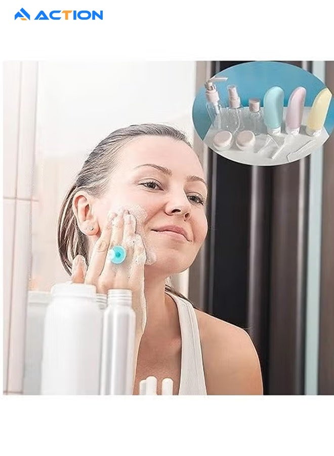 أكشن 11 حزمة من زجاجات مستحضرات التجميل الصغيرة ,علب للسفر، مانعة للتسرب سيليكون حاوية السفر ، ومناسبة للسفر حجم الغسيل ، المحمولة ، يمكن أن تكون معبأة مرارا وتكرارا ، مقذوف المنتجات الضرورية للطائرات - Image 3