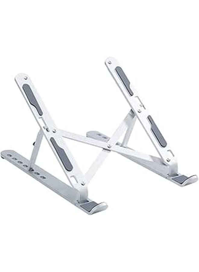 Foldable Aluminum Laptop Stand Adjustable Portable Ergonomic Notebook Holder for Desk - Image 1