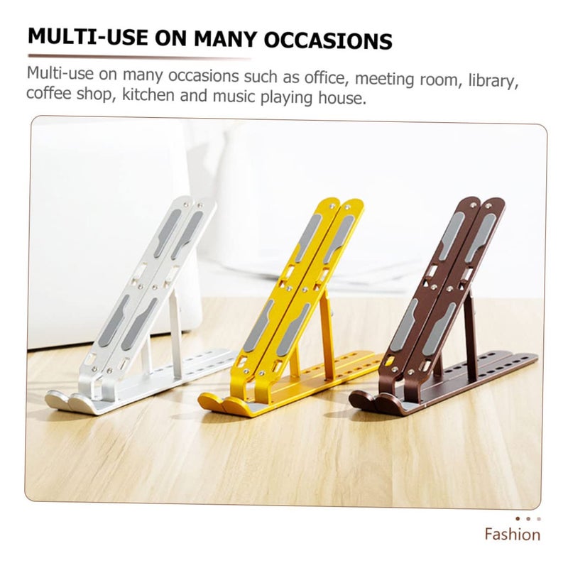 Foldable Aluminum Laptop Stand Adjustable Portable Ergonomic Notebook Holder for Desk - Image 5
