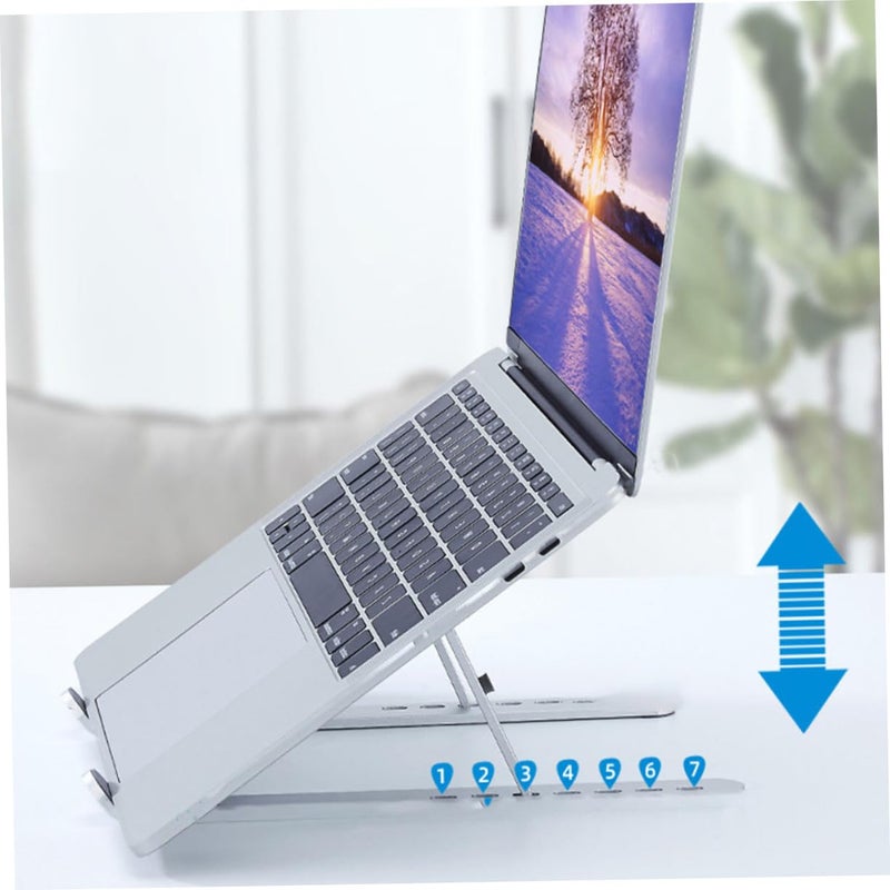 Foldable Aluminum Laptop Stand Adjustable Portable Ergonomic Notebook Holder for Desk - Image 3