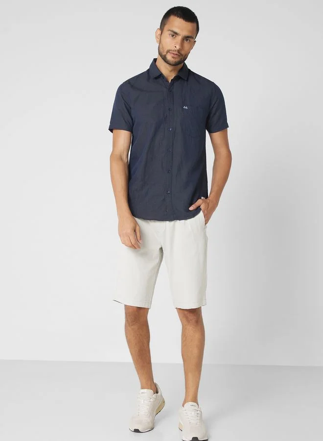 Thomas Scott Classic Slim Fit Linen Cotton Casual Shirt