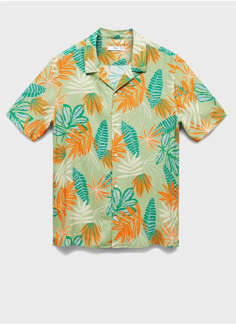 مانجو مان Tree-H Printed Regular Fit Shirt