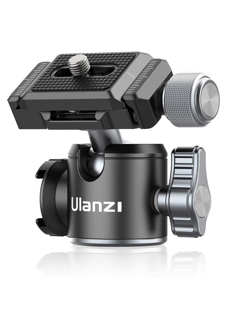 Tripod Ball Heads for 1/4" Tripod, U-80L Camera BallHead Metal Mini Ball Head 360 Degree Rotating Panoramic Arca Quick Release Plate & Cold Shoe, for DSLR Camera Camcorder Tripod Monopod Slider  - Image 1