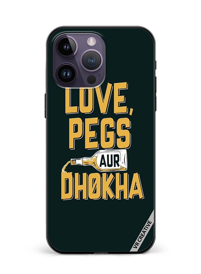 VR CREATIVE Protective Case Cover For Apple iPhone 16 Pro Love Pegs Aur Dhoka Design Multicolour - Image 1