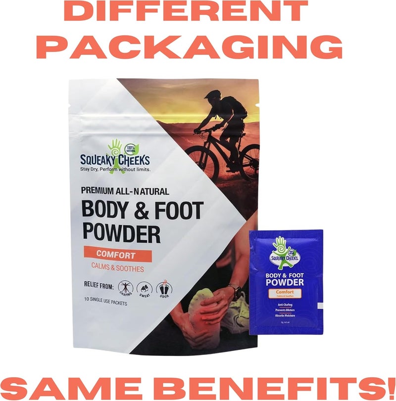 Squeaky Cheeks Squeaky Sticks  Comfort Blend TalcFree All Natural Convenient SingleUse Powder Sachets for Travel Outdoors  OnTheGo Freshness Relief from Chafing Sweat and Odor 6g X 10 Pack - Image 3
