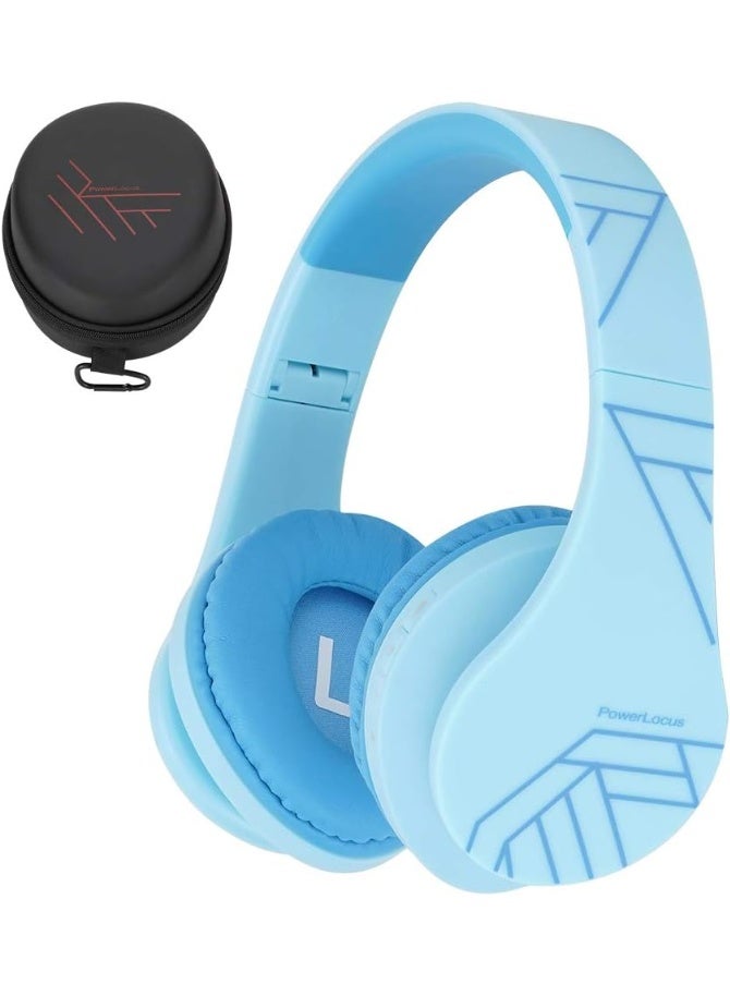 PowerLocus Kids Headphones, P2 Bluetooth Headphones for Kids with Volume Limit 85DB, Kids Wireless Headphones Over Ear with Microphone, Foldable, Carry Case, Micro SD/TF for iPhone/iPad/Laptop/PC/TV - Image 1