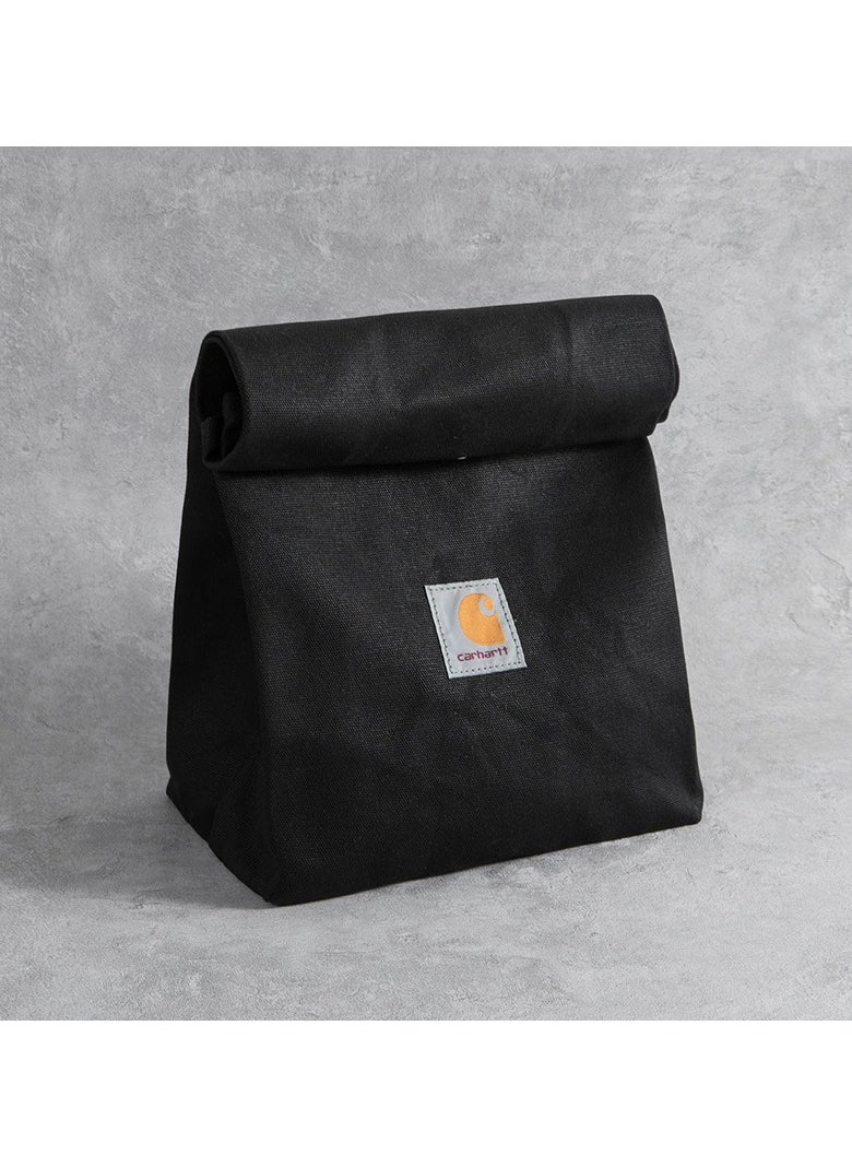 carhartt - Versatile Stylish Portable Canvas Lunch Bag Trendy Bento Tote for Men and Women Casual Workwear Travel Pouch(Black) - Image 1