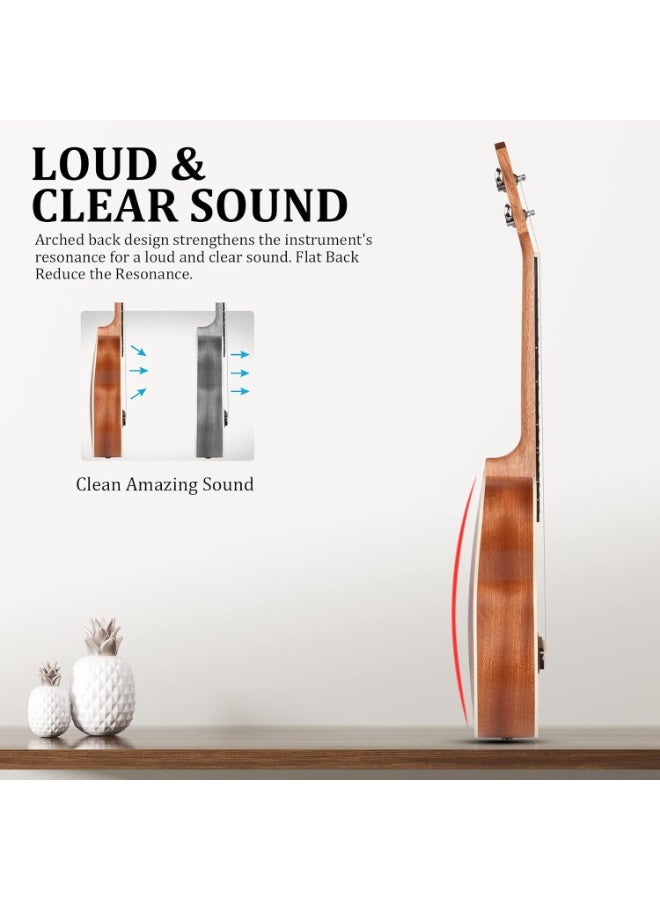 AIWANTO 26-Inch Soprano Ukulele – Professional Mahogany Hawaiian Uke for Kids & Beginners, Complete Starter Kit with Gig Bag, Tuner, Strap, Picks & Extra Strings - Image 3