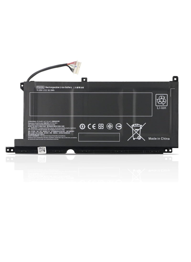 ماركة غير محددة بطارية بديلة PG03XL HSTNN-DB9G لجهاز HP Pavilion Gaming 15-dk0xxx/dk1xxx  - Image 1