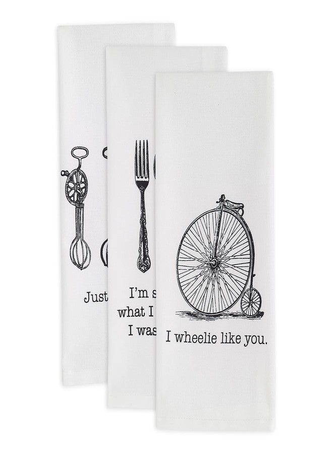 DII Decorative Printed Kitchen Towels Absorbent & Fast-Drying Tea Towel Set, 18x28, Vintage Print, 3 Piece - Image 3