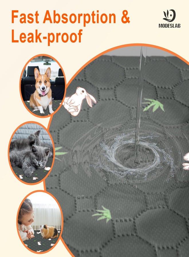MODESLAB 2-Pack Washable Pee Pads for Dogs, 36in x 42in Puppy Traning Pads Leakproof Guinea Pig Cage Liner Rabbit Cage Absorbing Bedding Reusable Anti-Slip Rug Mat for Crate - Image 5