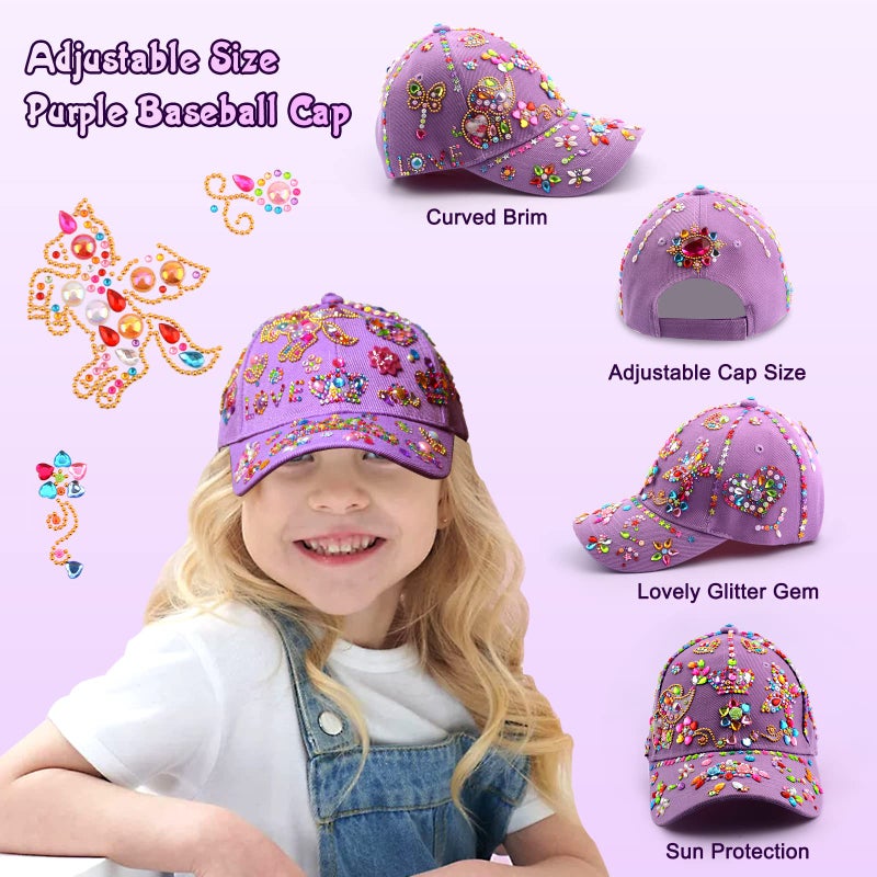Coosilion Easter Gifts for Girls 4 5 6 7 8 9 10 12 Years Old-Decorate Your Own Baseball Cap with Cute Stickers, Arts & Crafts for Teen Girls Ages 6-12, Birthday Gifts & Back to School Supplies for Kids - Image 3