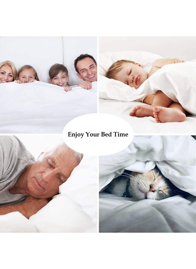 INDIDECOR Indian Decor 80501 Super Soft Kingsize White ComforterAll Season Duvet InsertSoft Stand Alone ComforterHypoallergenicMachine WashableFluffyWhite 90x100 in  - Image 4