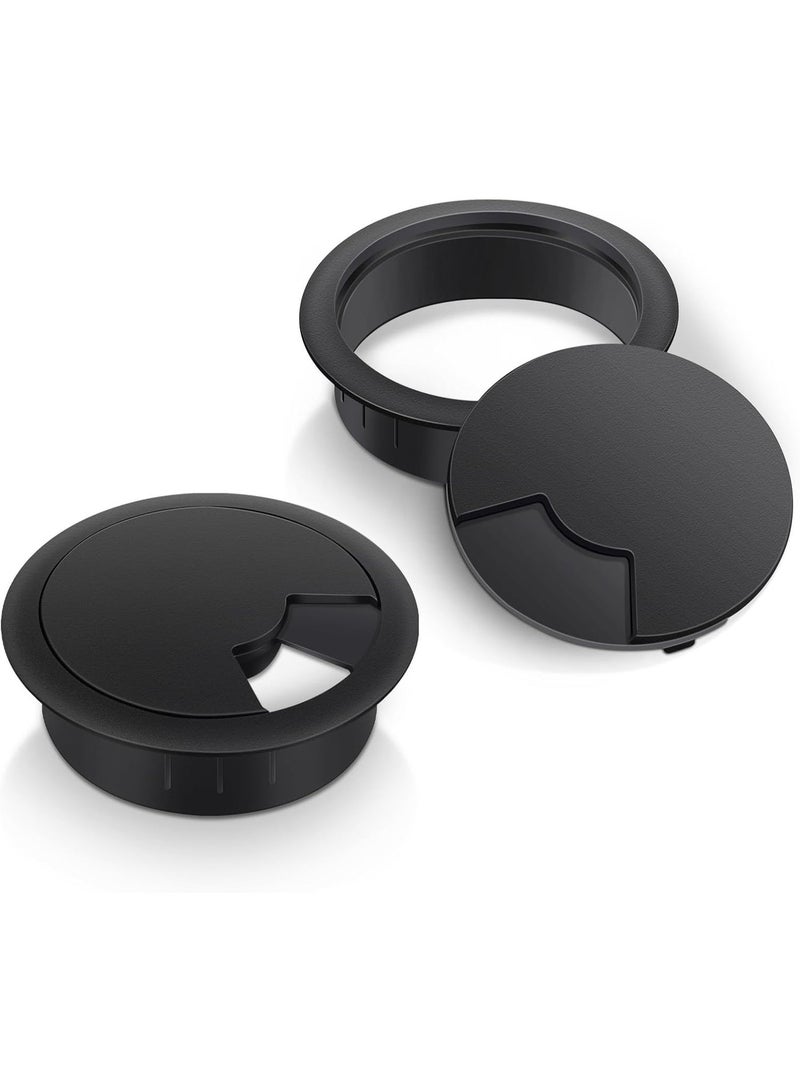 2 جهاز كمبيوتر شخصي 60mm مكتب Grommets ، مكتب مستدير كابل ثقب بلاستيك مكتب كابل سلك Grommet لإدارة مكتب الكمبيوتر مكتب الأسلاك - Image 4
