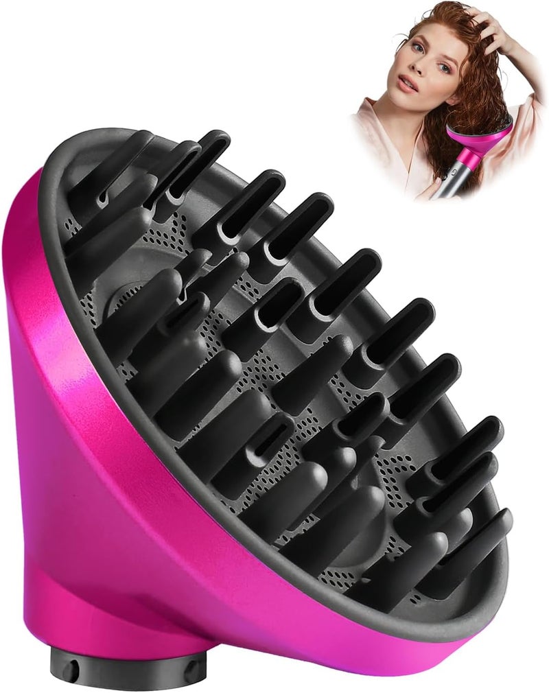 TOSAGE [2024 Latest Model] Portable Hair Diffuser Attachment Convertible to Hair Dryer Compatible with Dyson Airwrap HS05, HS03, HS01 Fuchsia - Image 1