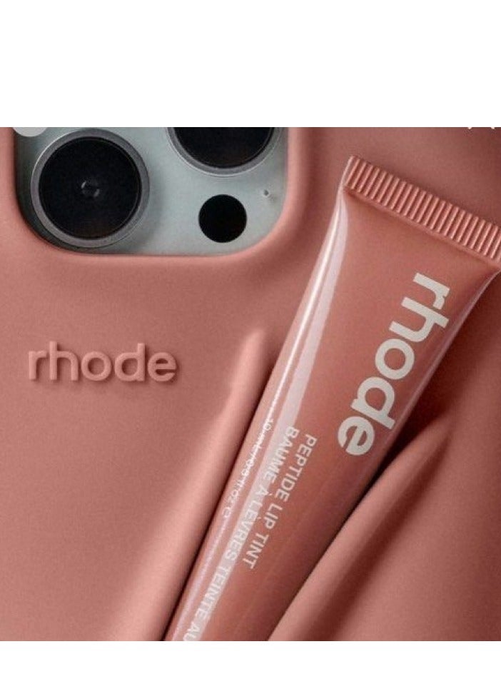 Rhode iPhone 16 Pro Phone Case with lip gloss ,Silicone shockproof and scratch-resistant protective case,Rhode Case with Silicone Lipstick Holder,Applicable to iPhone 16 Pro(Toast) - Image 2