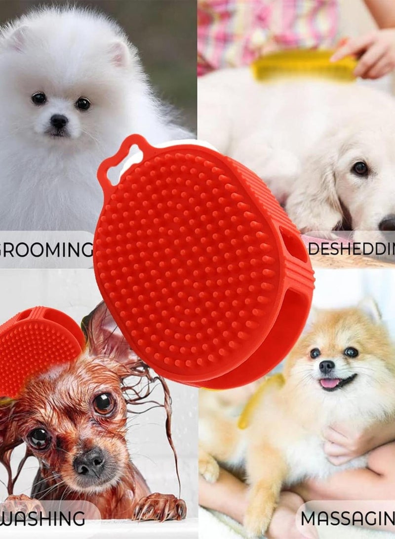 GGOOT Dog Bath Scrubber - Double Sided Silicone Grooming Brush, Soft | Short Hair and Short Hair Pet Massager, Comfortable Products by  - Image 5
