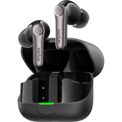 EarFun [2025 VGP Winner] Air Pro 4+ Adaptive Hybrid Noise Cancelling Wireless Earbuds Bluetooth 6.0,Qualcomm Snapdragon Sound, aptX Lossless,LDAC Hi-Res Audio, 6 Mics AI CVC Call,54H Playtime - Image 1