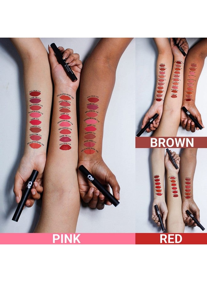 C2P PROFESSIONAL MAKEUP Lipstick Fashionista 124 (Matte) - Image 4