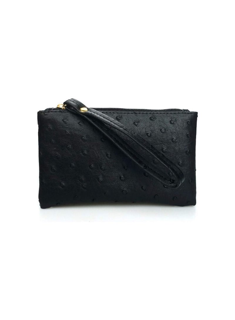 GGOOT Creative Retro Women Wallets Coin Purse Girls Phone Bag Clutch Wristlet Zippers OrganizerBlack  - Image 1