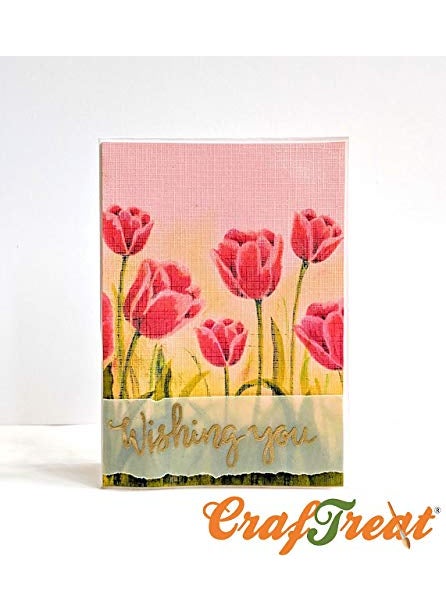 CrafTreat CrafTreat Painting Flower Stencil - Layered Tulip - Size: 6X6 Inches - Layered Stencils for Craft - Reusable Flower Stencils for Painting - Flower Stencils for Craft and Art  - Image 2