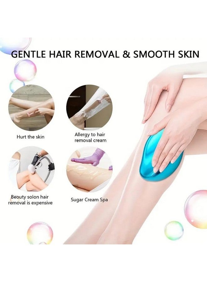 VIVITO Crystal Hair Remover, Nano Glass Technology, Painless Hair Removal for Legs Arms Back, Reusable Washable, Multicolour, 10cm x 6.5cm (Pack of 4) - Image 2