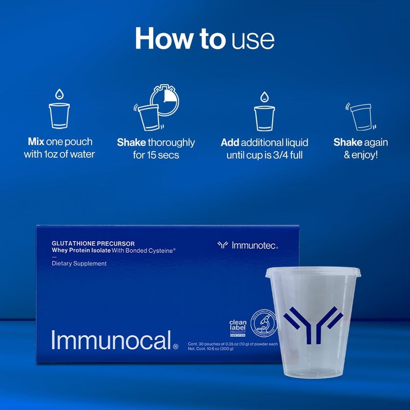 Immunocal Glutathione Precursor  Whey Protein Isolate Immune Support Master Antioxidant Detox Cleanse  Brain Health  FatFree SugarFree LactoseIntolerant Friendly  30 Servings - Image 4