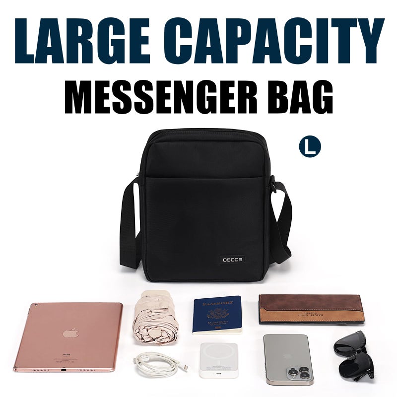 OSOCE Messenger Bag, Crossbody Bag Shoulder Bag for Men Water Resistant Man Bag Man Purse for Business Office, S - Image 5