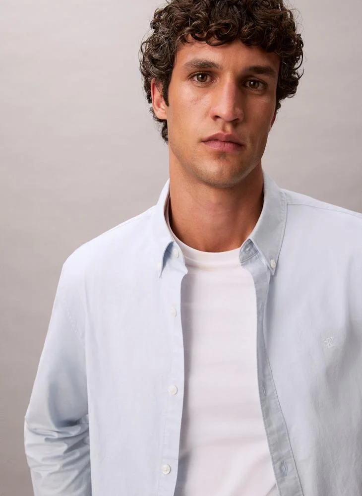 كالفن كلاين جينز قميص كلاسيكي بأزرار من أكسفورد