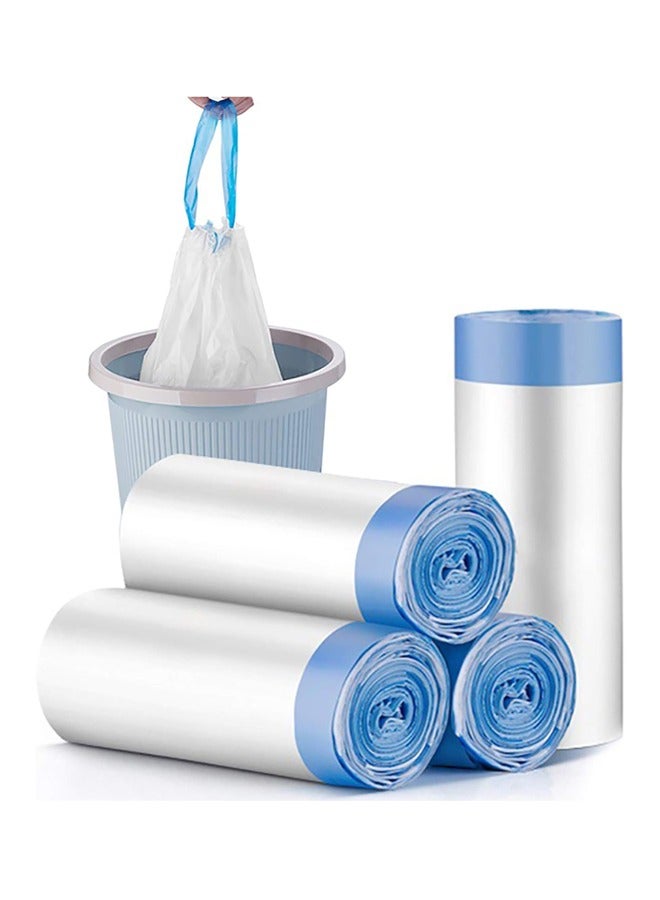 Garbage Bag Household Drawstring Thickened White Garbage Bag Closing Point Kitchen Dormitory Large Plastic Bag, Kitchen, Bedroom, Office, 4 Volumes 60 - Image 1