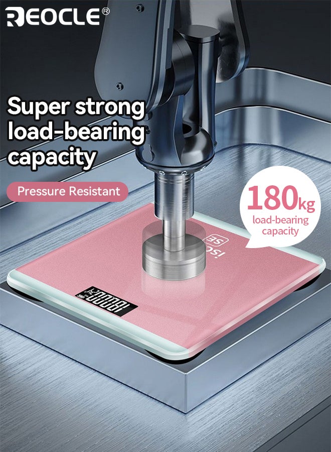 REOCLE Mini Smart Body Weight Scale with Charging line Accurate Weight Measurement Fitness Tracking Digital Display with Temperature Readout Compact Design for Home Use - Image 4