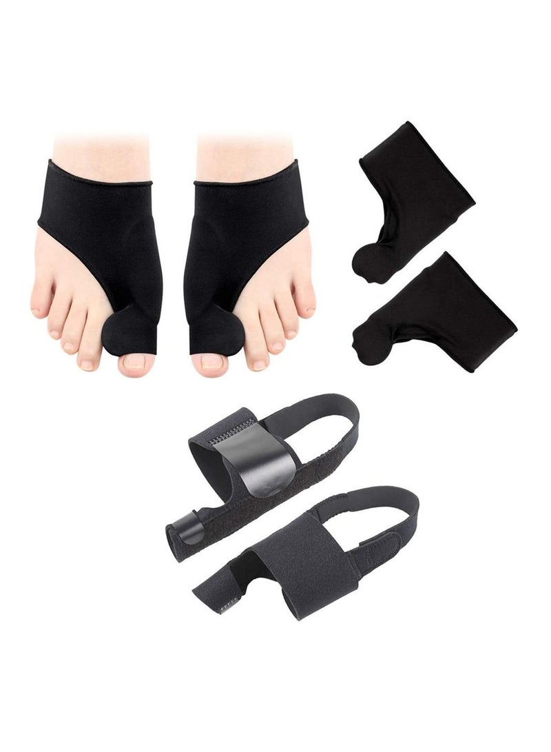 4-Piece Bunion Splints Big Toe Straightener, Bunion Corrector and Bunion Relief Protector Sleeves Kit - Image 5
